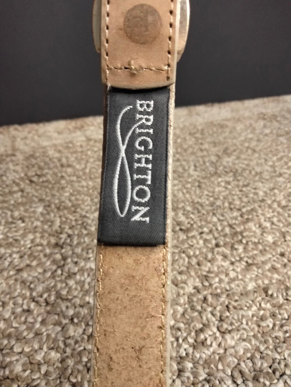 Brighton Vintage Western Belt Leather B2828 Size 36 XL Tan Brown Crafted In USA - Picture 6 of 9